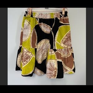 Anthropology The Odells Flounced Corduroy Mini Skirt Women’s Size XS